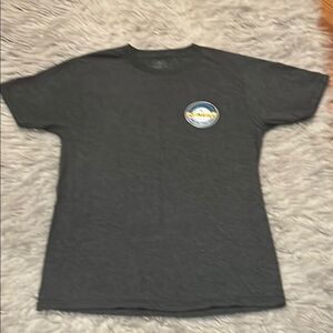 O’Neill men’s gray and orange logo‎ graphic tshirt